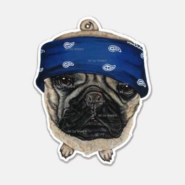 Pug Sticker, Pug Decal, Pug Life, Tan Pug, Pug Art, Vinyl Decal, Dog Breed Sticker, Vinyl Die Cut Sticker