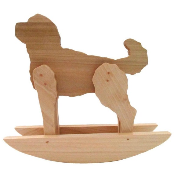 Rocking Boxer Dog Rocker Wood Rocking Horse Style Handmade Tabletop Decor