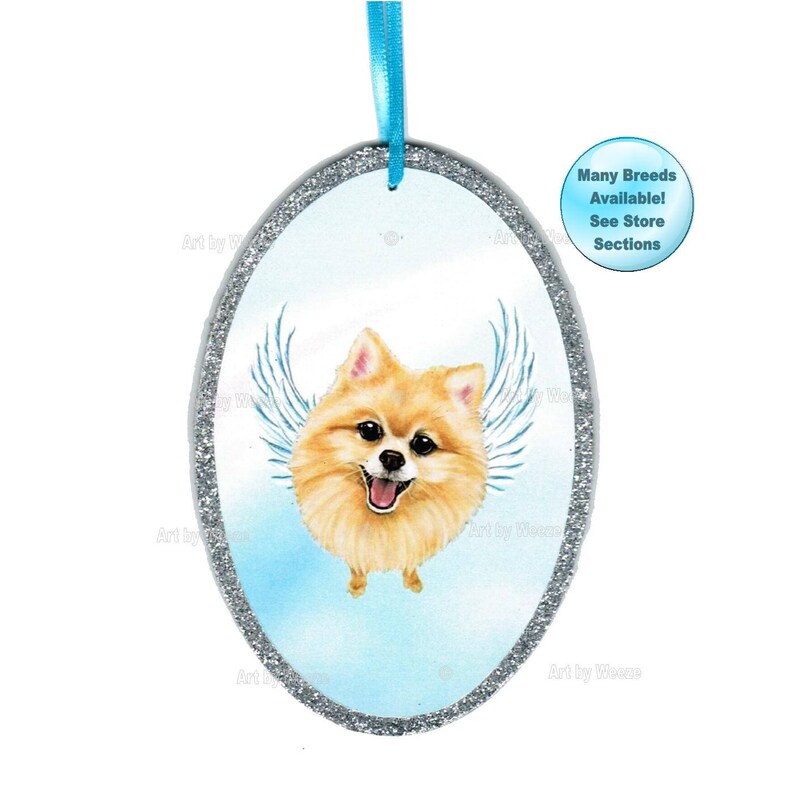 pomeranian statue with wings