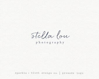 Premade Photography Logo Simple Modern Signature Cursive Handwritten Style Script Lowercase Watermark Pretty Brush Font (e786)