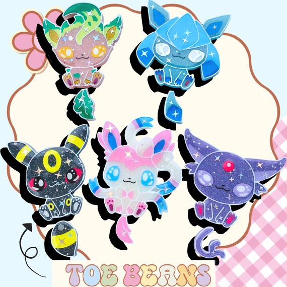 Cute Toe-Bean Collection, These Characters Are Hand-Painted Pin Badge/necklace/earrings – Tree Sap Resin Art Featuring eco-friendly glitters