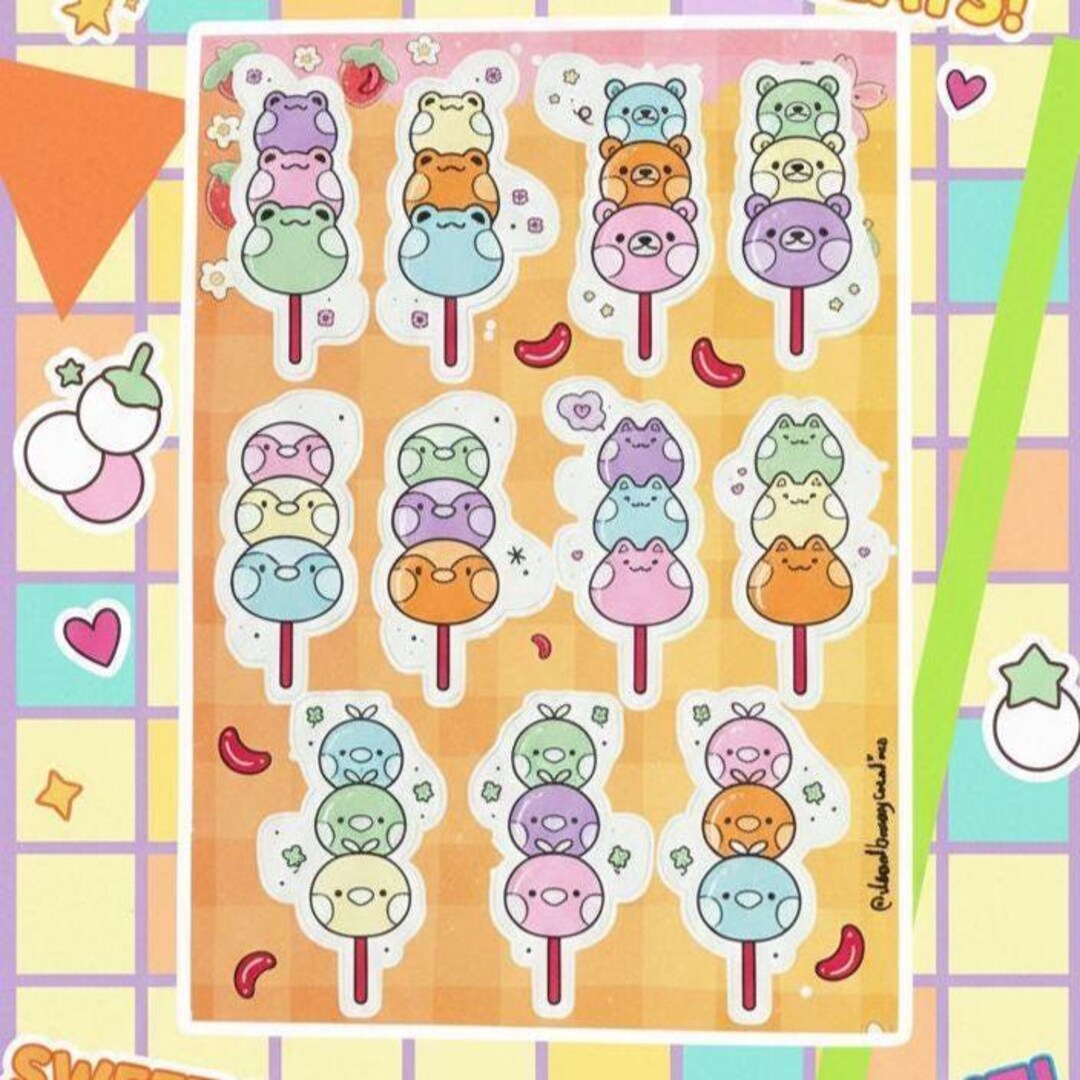 Kawaii Food Sticker Sheet – A6 Matte Vinyl Stickers | Cute Planner ...