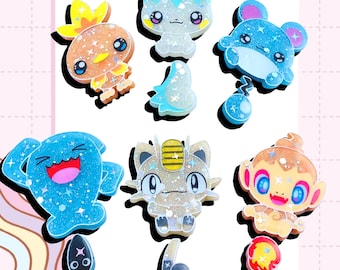Cute Fantasy Creature Necklace & Bag Clip Collection | Handmade Eco Resin Accessories | Kawaii Gamer Gifts UK