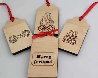 Digitaal SVG-snijbestand - houders kerstcadeaukaart met mal - 4 ontwerpen! VERKOOP!  Voor Glowforge, Cricut en andere lasersnijders