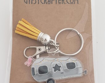 The Adventures of Shining Hope BackPack Charm Silver Camper RV