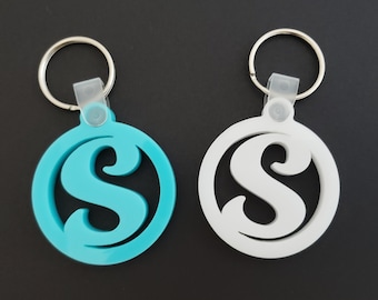 SVG Digital File - Laser Gesneden Monogram Sleutelhangers (of Oorbellen) Alfabet A-Z Fancy Font voor Glowforge of andere Lasers