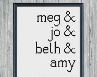 The March Sisters Cross Stitch Pattern -- Digital PDF