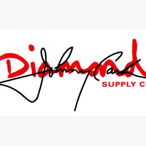 Diamond Supply Co X Johnny Cash Tennesse Three Skateboard Sticker 8.5cm high 