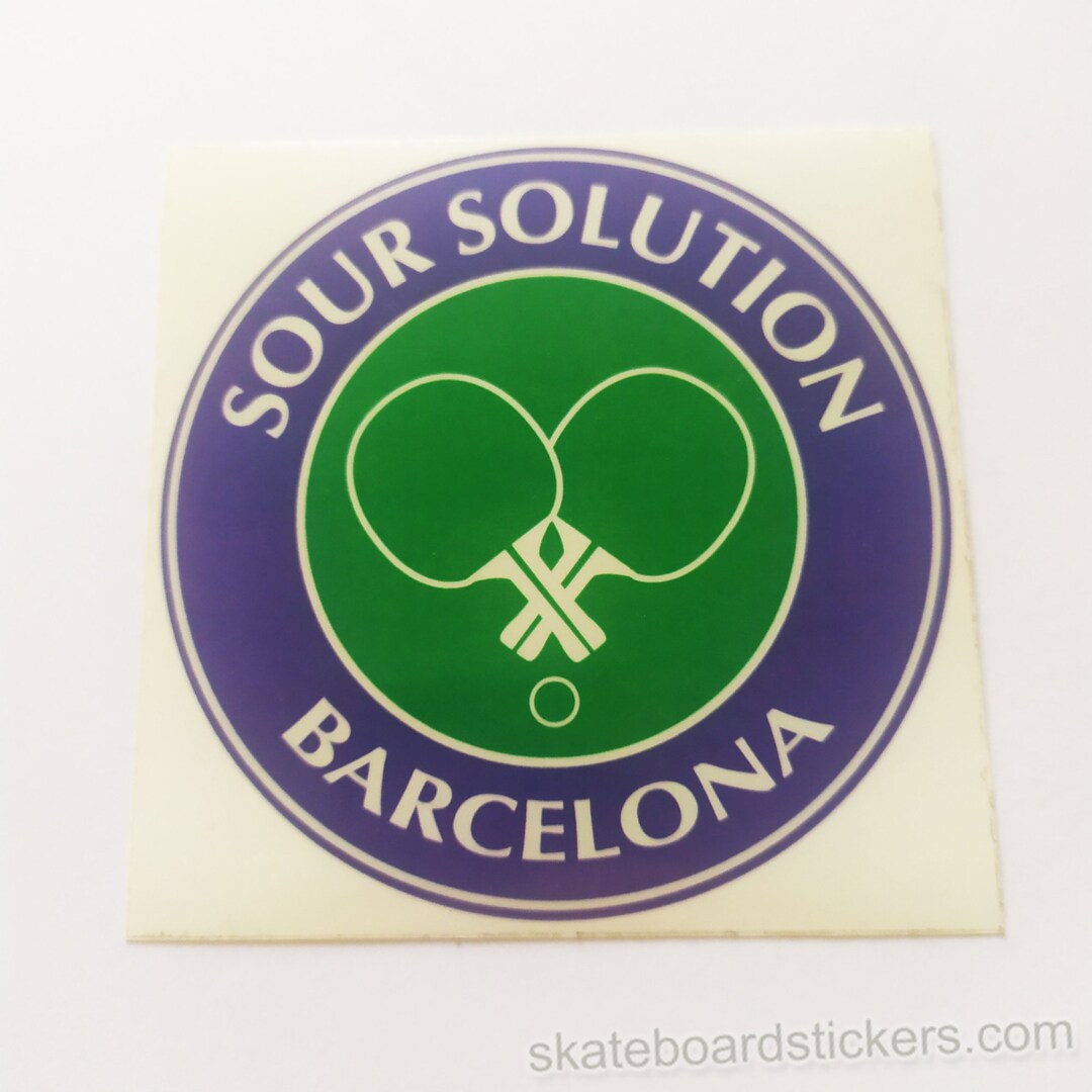Sour Solution Skateboard Sticker - Badminton Logo - Etsy