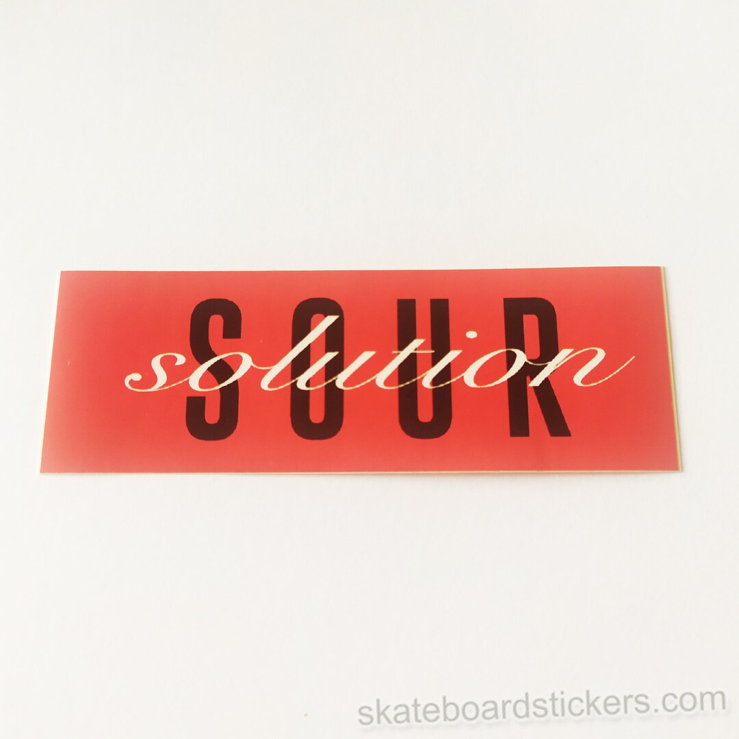 Sour Solution Skateboard Sticker - Official Decal (10.5cm) - Etsy