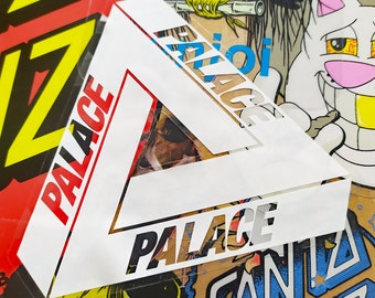 Palace Skateboards - Pegatina para patineta Tri-Ferg - ¡PEGATINA OFICIAL DE PALACE!