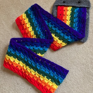 Rainbow Cat Scarf (MADE TO ORDER)