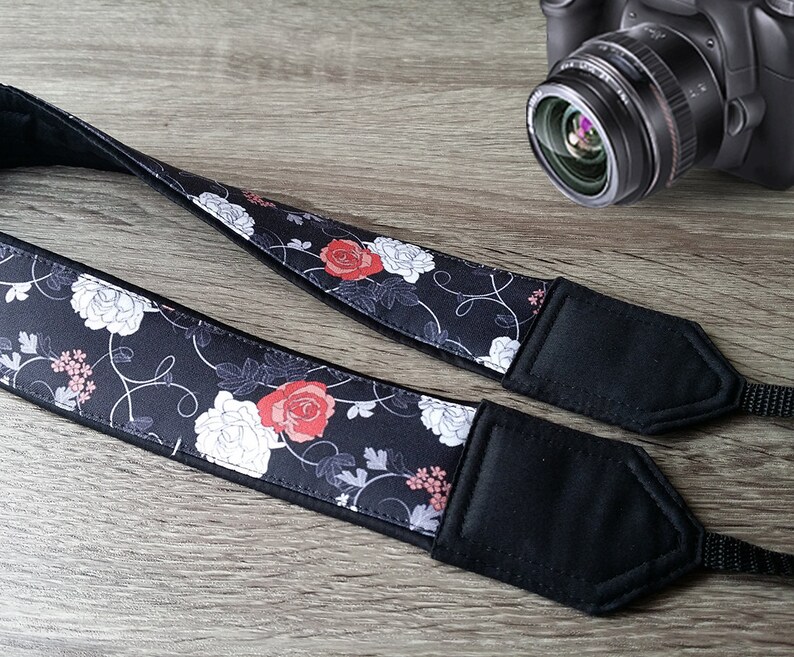 Floral Camera Strap For Women Flowers Camera Strap Photo Accessories Shoulder Camera Strap Roses Camera Strap