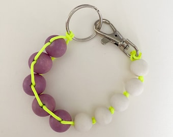 Bracelet porte-clés perlé