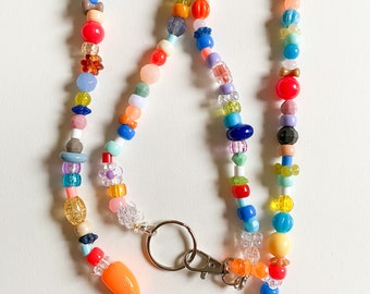 Beaded Lanyard Chain Necklace