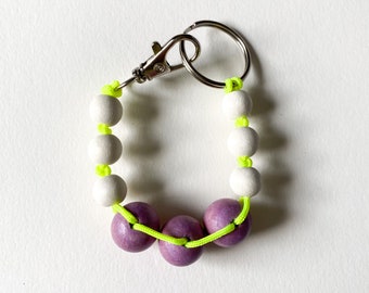 Bracelet porte-clés perlé