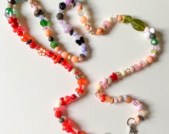Beaded Lanyard Chain Necklace