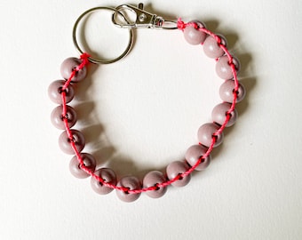 Bracelet porte-clés perlé