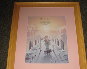FRAMED RELIGIOUS VERSE The Invitation Frame Measures 19 x 23 12 Natural Wood By Danise Halbohm Religious Wall Art Relious Gift