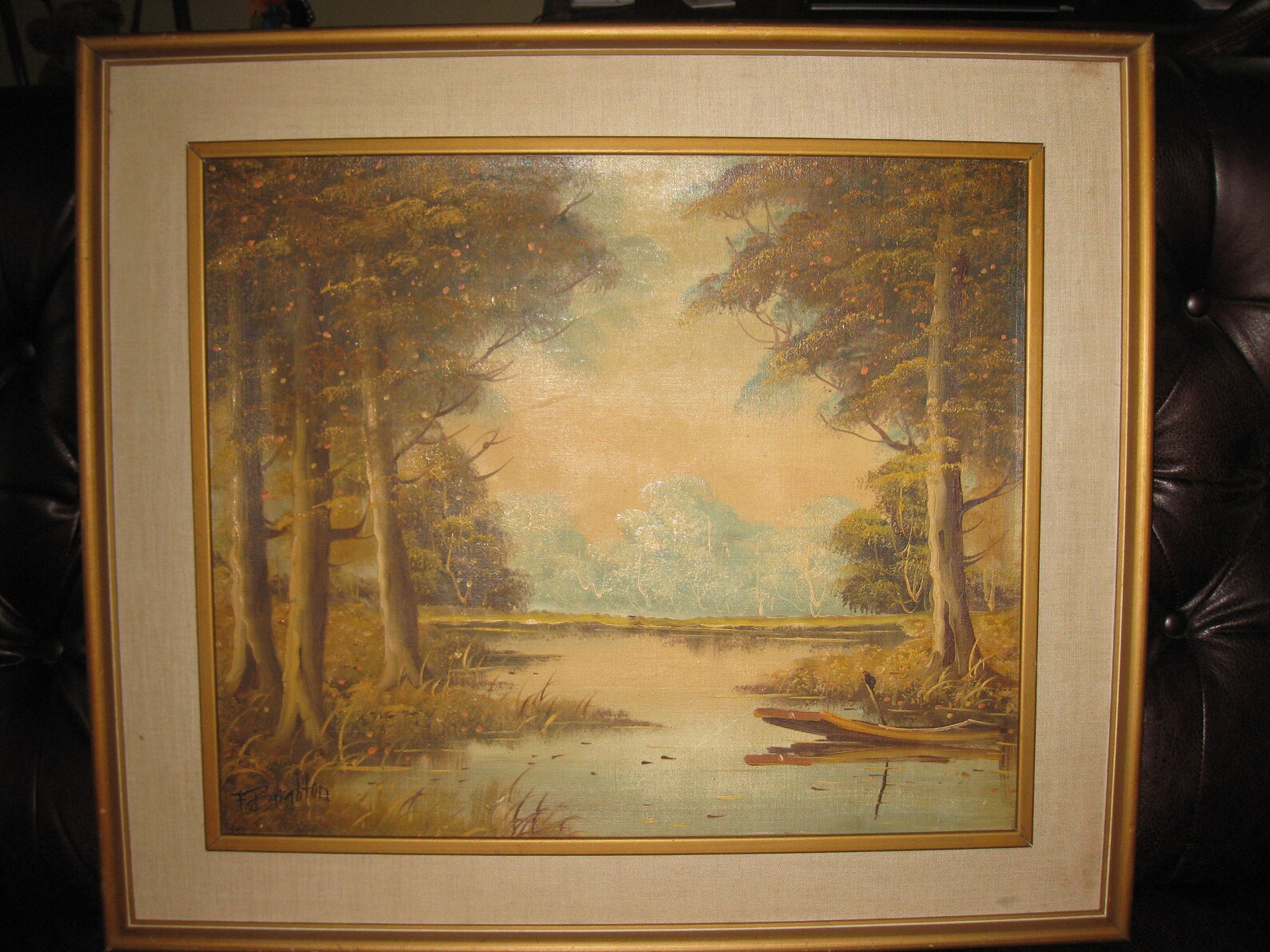 ORIGINAL OIL PAINTING on Canvas Board Signed F Brighton 24 Etsy