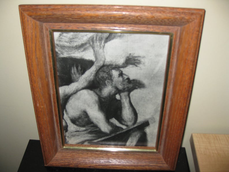 ANTIQUE BLACK And WHITE Photograph By A Fine Art Photographer In Vintage Shadowbox buy Oak Frame 11