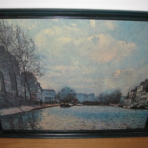 FRAMED PRINT On CANVAS-European Village On Canvas From An 1890's Painting 24 1/2 x 30 1/2 image 5