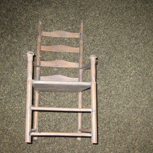 4 Vintage Dollhouse Miniature Ladder Back Chairs Rope Seats 1:12th