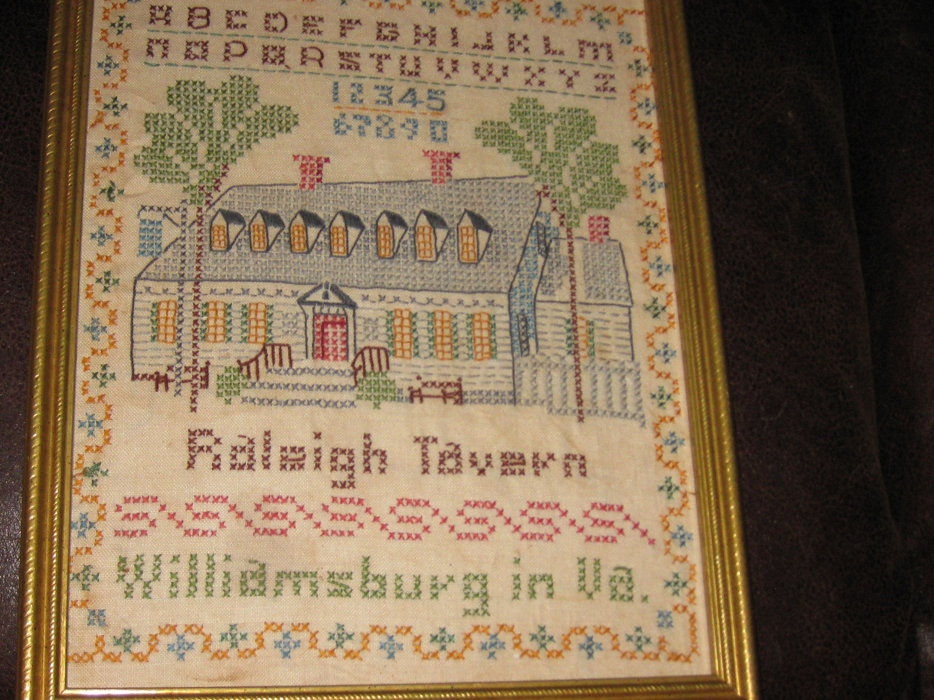 WILLIAMSBURG RALEIGH TAVERN Sampler Cross Stitch A B C's Etsy