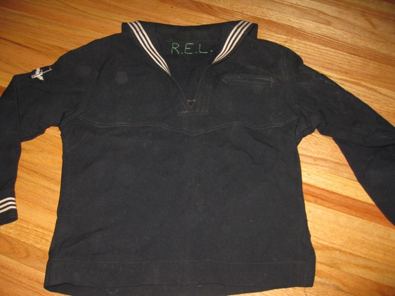 HANDMADE NAVY SHIRT From The 40's