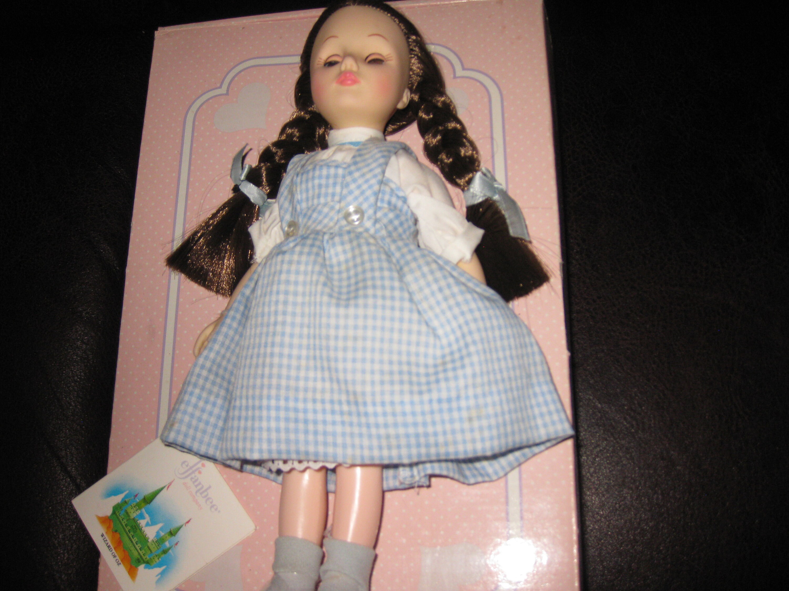 EFFANBEE STORYBOOK COLLECTION Wizard of Oz Dorothy 1987 Original Box Doll is 10 1 2 Tall Blue and White Checked Dress Missing One Red Shoe Etsy