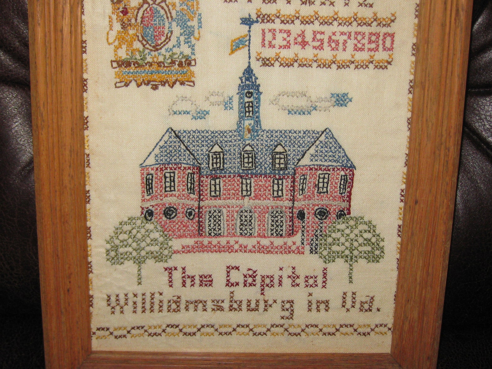 THE CAPITOL WILLIAMSBURG Va Vintage Sampler Cross Stitch Etsy