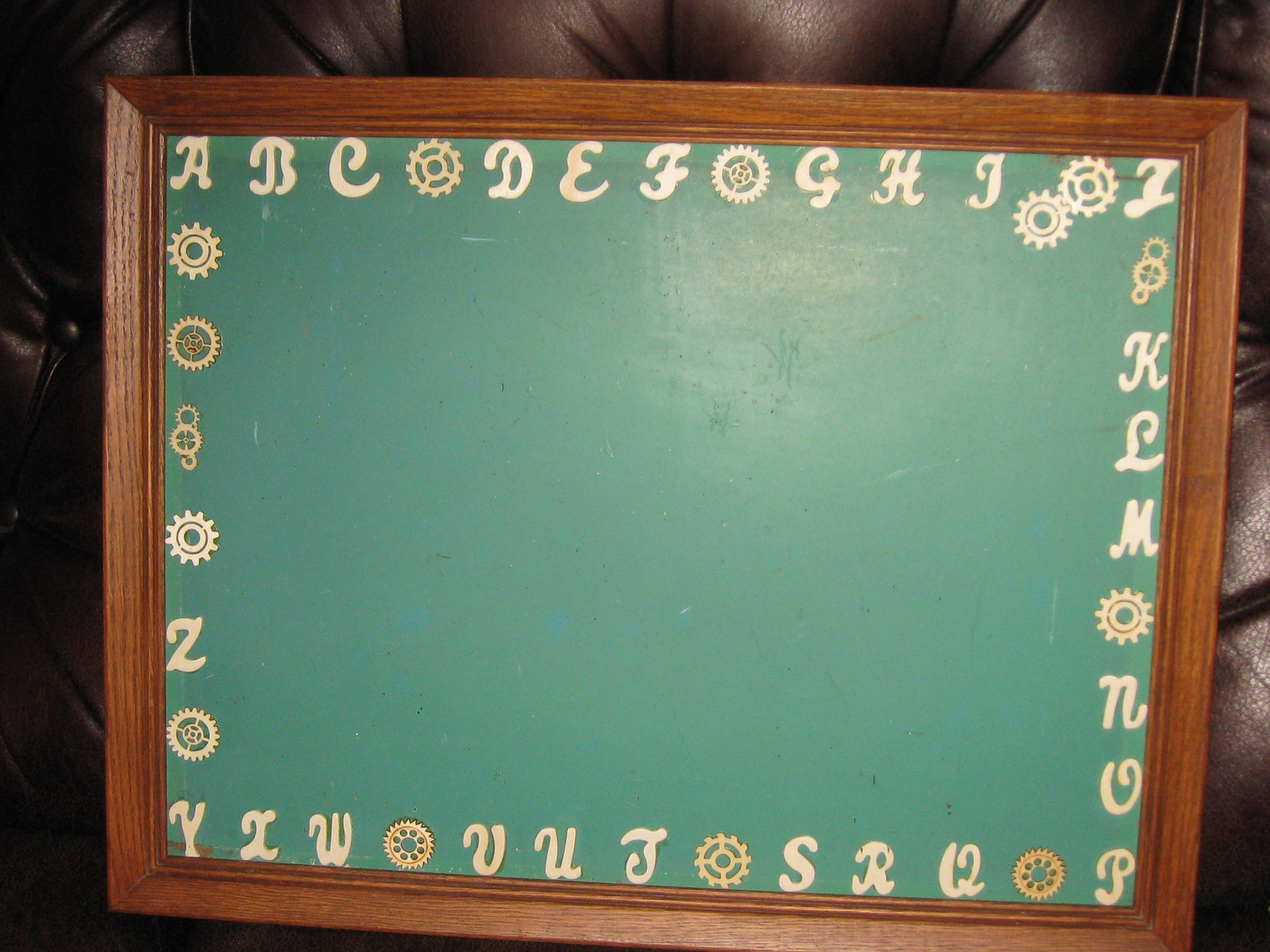 VINTAGE GREEN CHALKBOARD in Solid Oak Frame 26 1/2 X 20 Etsy