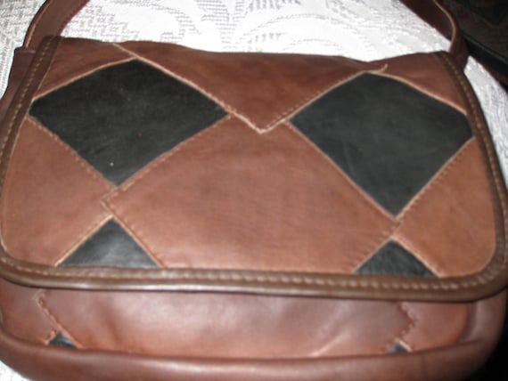 HANDMADE VINTAGE LEATHER-Shoulder Bag 1990s - image 1