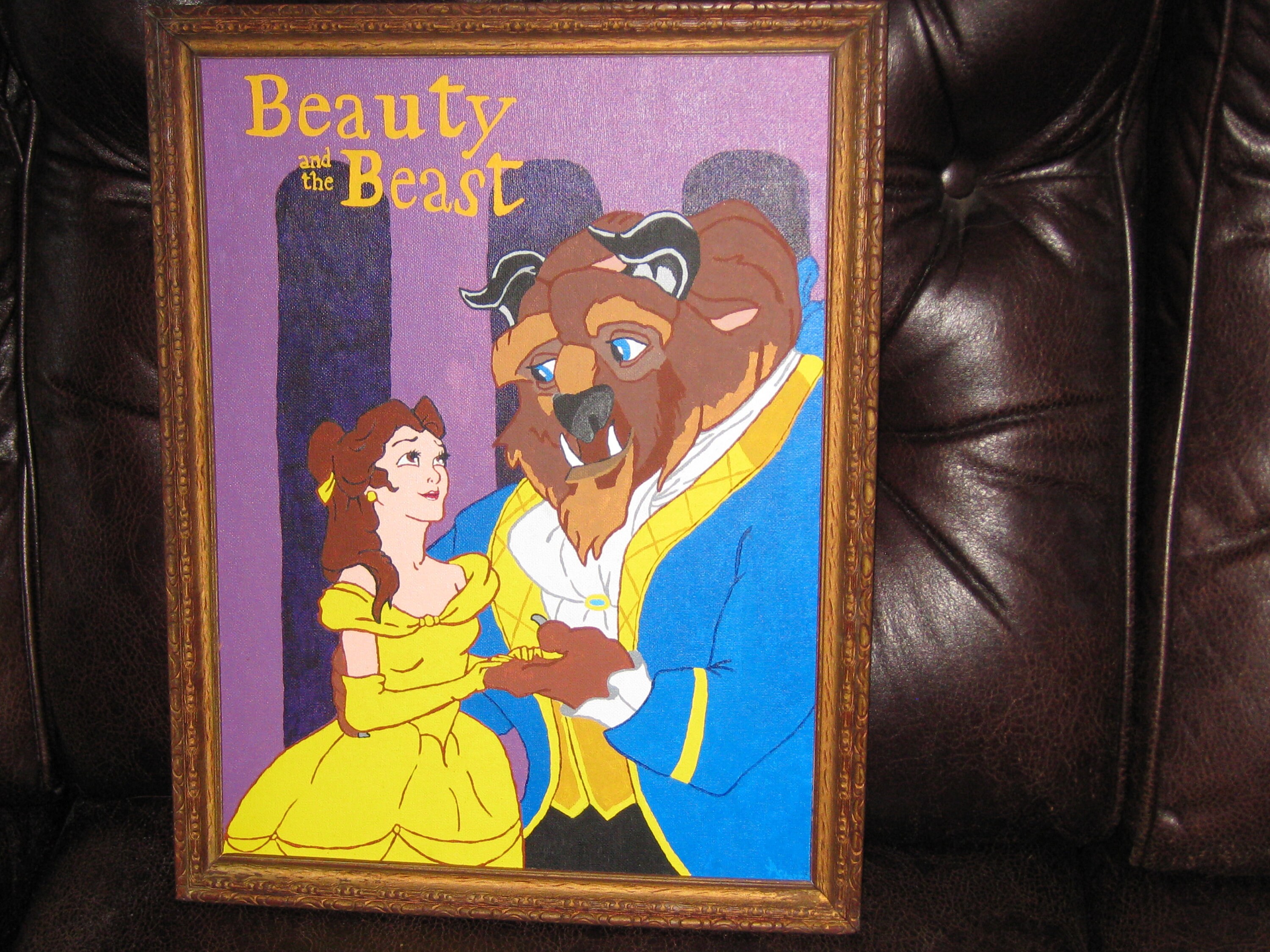 BEAUTY And THE BEAST 1994 Acrylic Print On Canvas Board Etsy