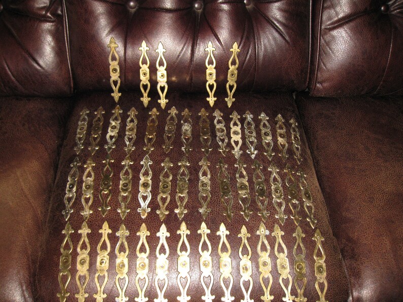 47 Back Plates 6 Long Screw Holes 4 12 On Center VINTAGE BACK PLATES For Drawer Pulls Brass Plates By Keeler Brass Co