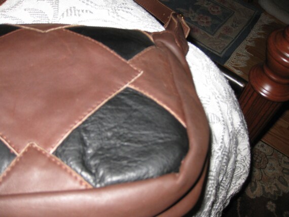 HANDMADE VINTAGE LEATHER-Shoulder Bag 1990s - image 3