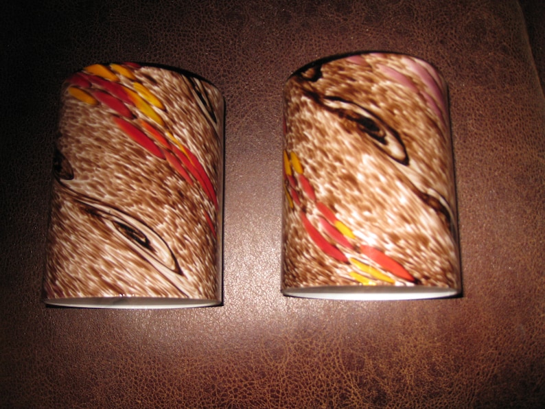 ART GLASS CYLINDER Replacement Shades Multi Color Etsy