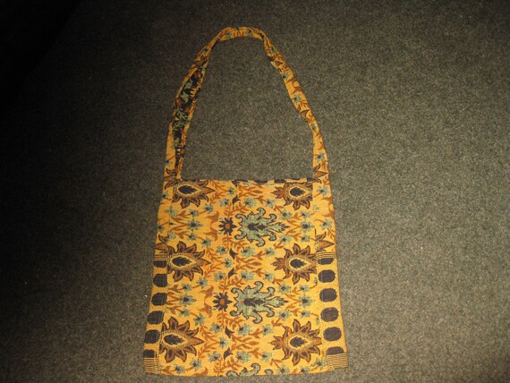 HIPPIE TOTE BAG From 1960's-1970's Handloom Doubl… - image 4