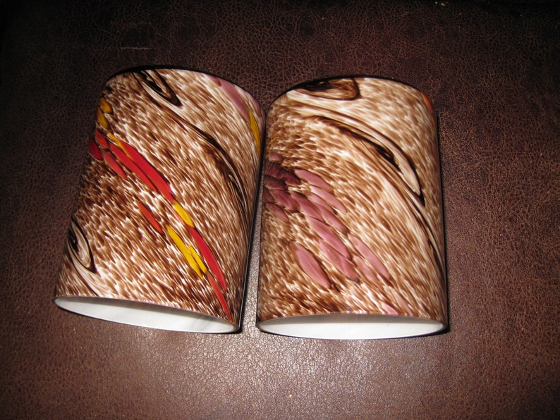 ART GLASS CYLINDER Replacement Shades Multi Color Etsy