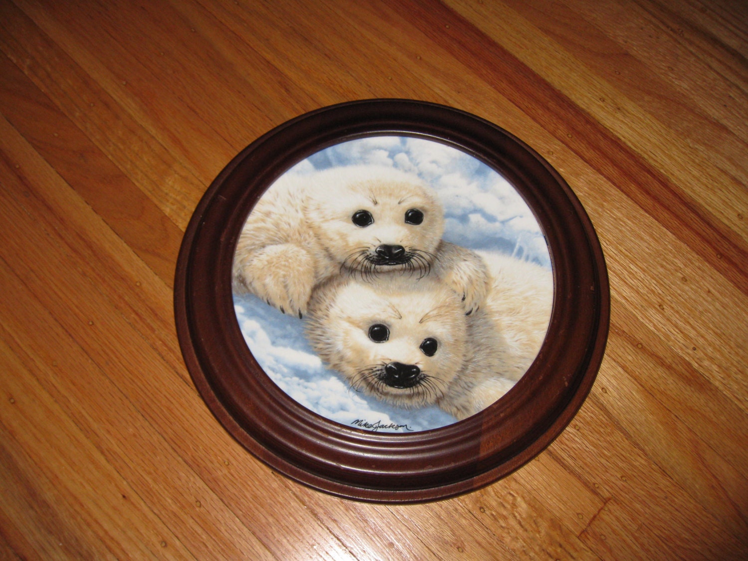 1990 baby Seals COLLECTORS Plate by Mike Jackson Etsy