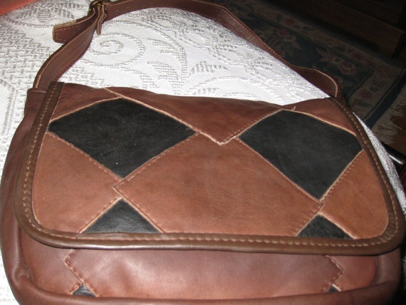 HANDMADE VINTAGE LEATHER-Shoulder Bag 1990s - image 2