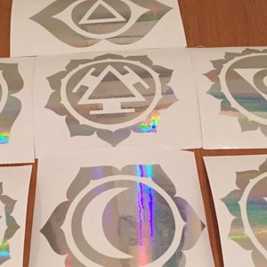 7 Chakra Stickers Many Colors