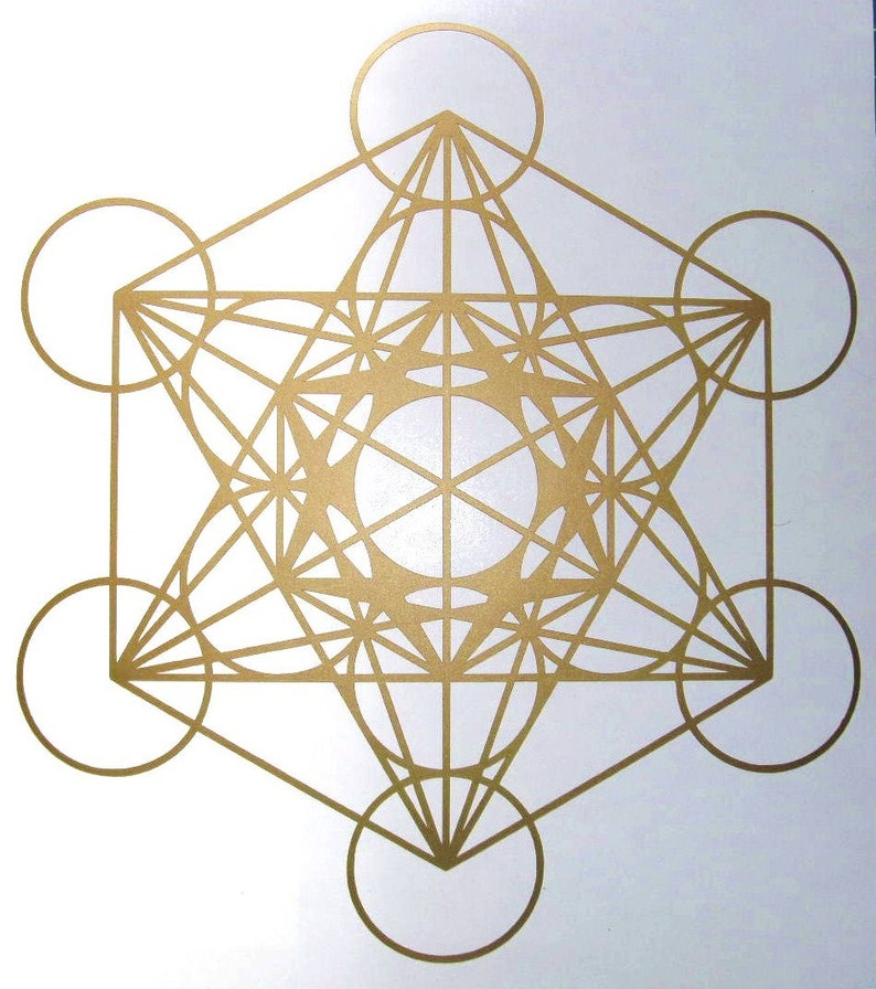 Metatrons Cube Vinyl Sacred Sticker Etsy