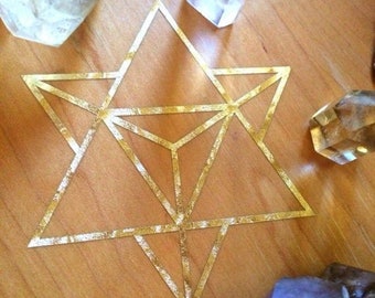 MERKABA Tetrahedron Sacred Geometry Decal