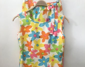 1960’s Flower Power 3 Pc Beachwear Set