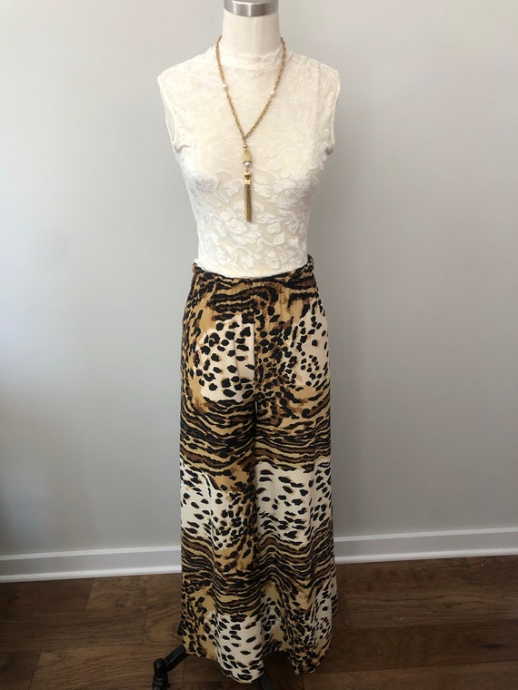 60's Leopard Palazzo Pants - image 2