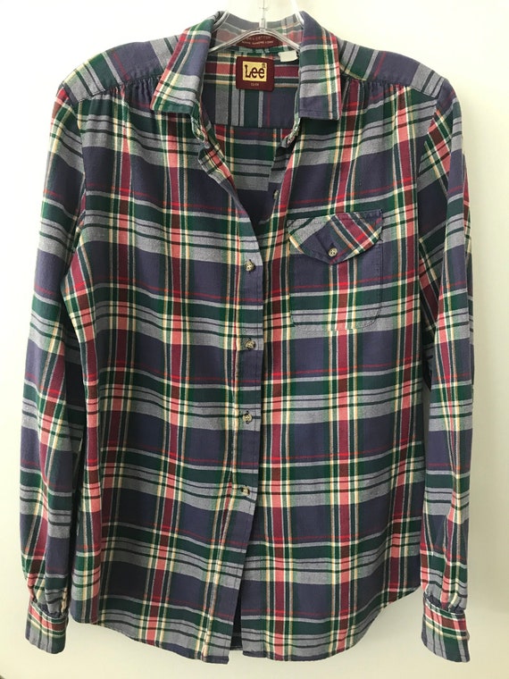 Vintage 1980's Women's Lee Yoke One Pocket Flannel - image 1