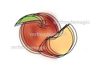 Peach Digital Print