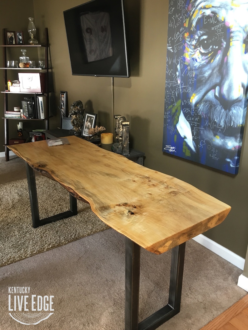 Your Custom Desk Live Edge Desk Industrial Desk Rustic Etsy Canada
