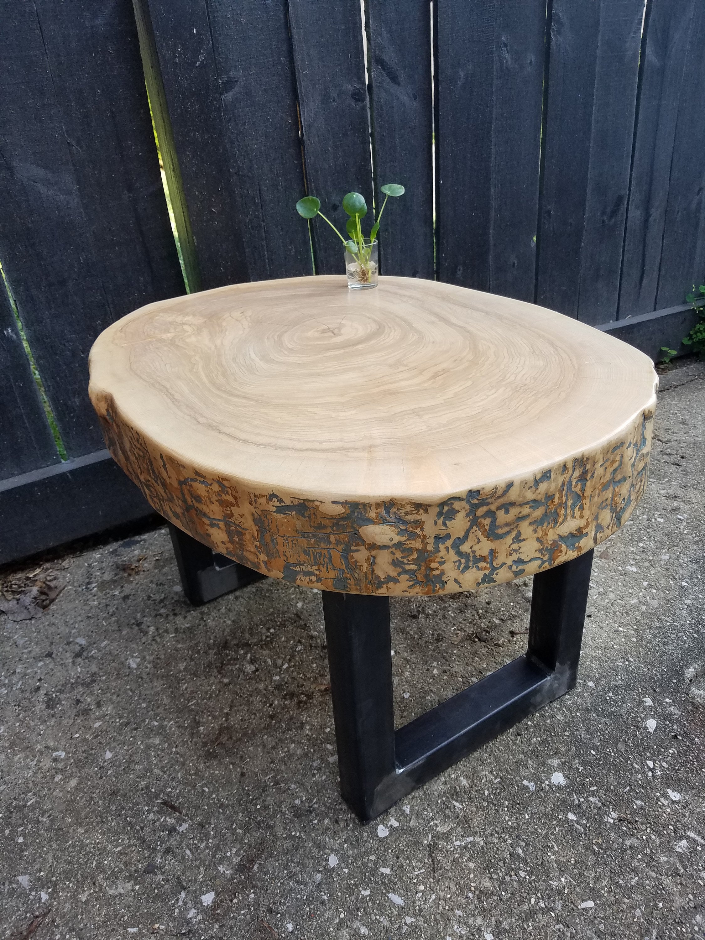 Oval Coffee Table Live Edge Wood Round Thick Table Tree | Etsy